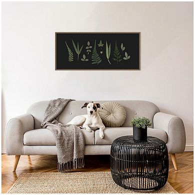 Botanical Leaf Study Panel by Stephanie Klatt Framed Canvas Wall Art Print