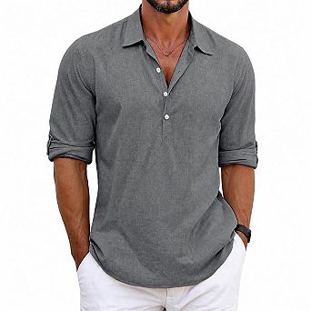 Men's Button Down Collar Shirt Casual