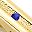Gold Tone Blue