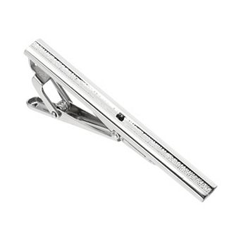 Tie Clip for Men, Rhinestones Necktie Bar Pinch Clips with Black Gift Box for Regular Ties Business