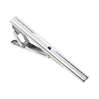 Tie Clip for Men, Rhinestones Necktie Bar Pinch Clips with Black Gift Box for Regular Ties Business