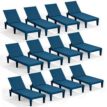 Nestl Lounge Chair Outdoor - Waterproof, Adjustable Lawn Chairs, Lightweight Patio Lounge Chair