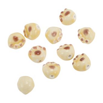 10 pc Cat Paw Pattern Ceramic Beads for DIY 0.43"x0.47"