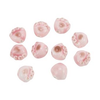 10 pc Cat Paw Pattern Ceramic Beads for DIY 0.43"x0.47"