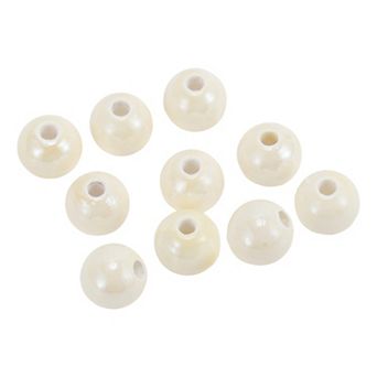 10 pc Round Ceramic Beads for DIY 0.37"x0.4"