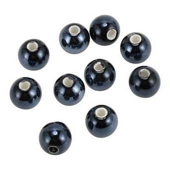 10 pc Round Ceramic Beads for DIY 0.37"x0.4"