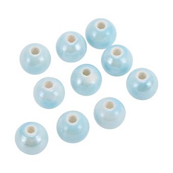 10 pc Round Ceramic Beads for DIY 0.37"x0.4"