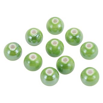 10 pc Round Ceramic Beads for DIY 0.37"x0.4"