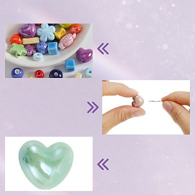 0.67"x0.67" 10Pcs Ceramic Beads Ideal for Crafts Bracelet