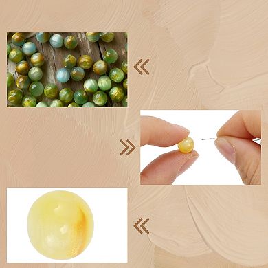 10 Pcs Acrylic Beads Ideal for Crafts 0.39"x0.39"