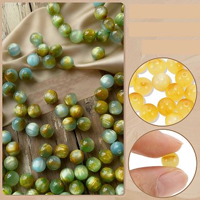 10 Pcs Acrylic Beads Ideal for Crafts 0.39"x0.39"
