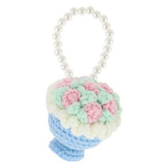 1 pc Flower Keychai Faux Pearl Chain Design