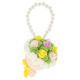 1 pc Flower Keychai Faux Pearl Chain Design
