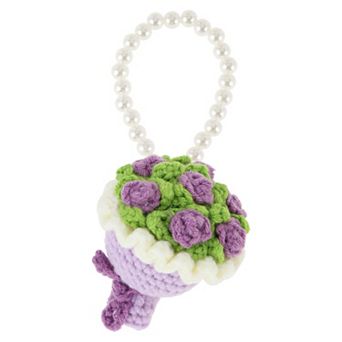 1 pc Flower Keychai Faux Pearl Chain Design