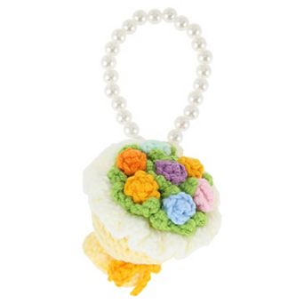 1 pc Flower Keychai Faux Pearl Chain Design