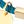 Gold Tone Blue