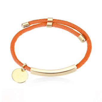 Braided Adjustable Stainless Steel Bracelets, Handmade Braided Rope Engravable Bracelets with Bag