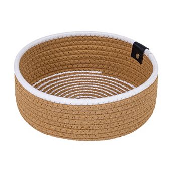 1 Pack Woven Storage Basket Shelf Closet Storage Bin for Key Tray Bowl for Entryway Desk