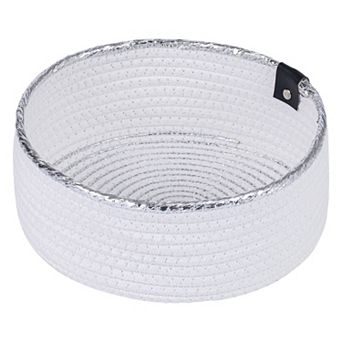 1 Pack Woven Storage Basket Shelf Closet Storage Bin for Key Tray Bowl for Entryway Desk