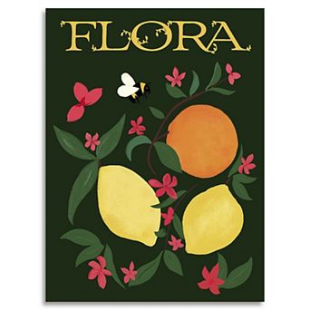 COURTSIDE MARKET Studio Series Citrus Flora Canvas Wall Art