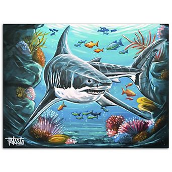 COURTSIDE MARKET Studio Series Shark Reef Canvas Wall Art