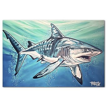 COURTSIDE MARKET Studio Series Tiger Shark Canvas Wall Art