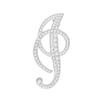 Letter Brooch Pins, Pearl Initial Alphabet Letter Lapel Badges Pin for Clothes Bouquet Hat Bag Craft