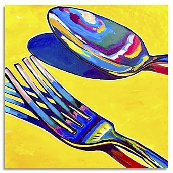 COURTSIDE MARKET Studio Series Fork & Spoon Canvas Wall Art