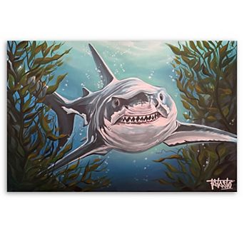 COURTSIDE MARKET Studio Series Great White Canvas Wall Art