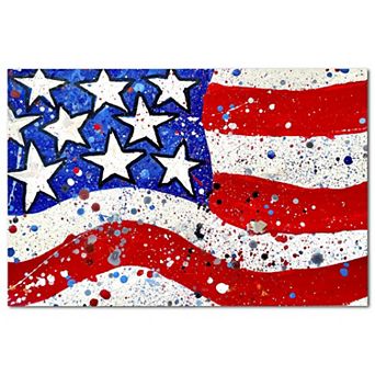 COURTSIDE MARKET Studio Series American Flag Canvas Wall Art