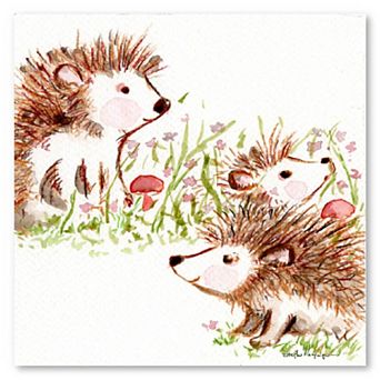 COURTSIDE MARKET Studio Series Hedgehogs Canvas Wall Art