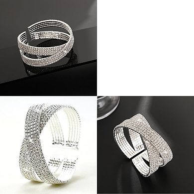 Crystal Layered Cuff Bracelet