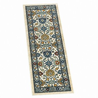 Washable Non Slip Low Profile Oriental Runner Rug Stain Resistant For High Traffic Areas