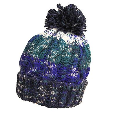 Beechfield Womens/Ladies Corkscrew Pom Pom Beanie