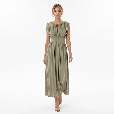 Women's Taylor Tie Neck Maxi Dress