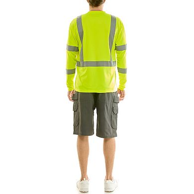 Men's Hallstatt High Visibility Reflective Safety Long Sleeve Tee