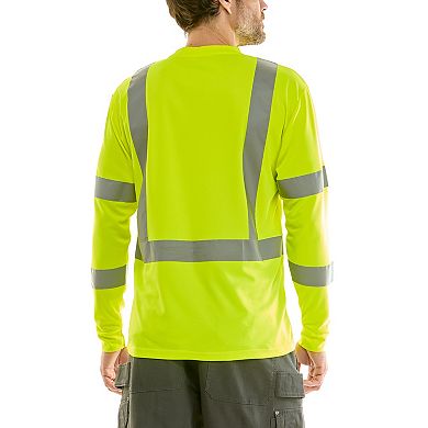 Men's Hallstatt High Visibility Reflective Safety Long Sleeve Tee