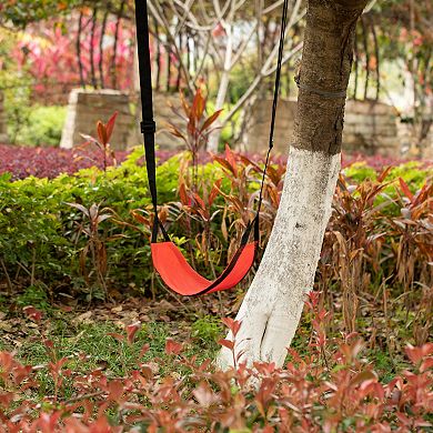 Indoor And Outdoor Patio Playground Kids Fun Hanging Mesh Fabric Tree Swing With Adjustable Strap