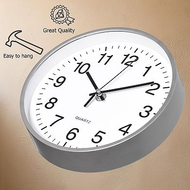 Clockswise Analog Clock Silent, Non-Ticking for Wall