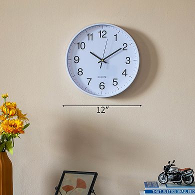 Clockswise Analog Clock Silent, Non-Ticking for Wall