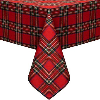 Christmas Buffalo Plaid Tablecloth Red Checkered Rectangle Linen Cotton
