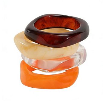 Chunky Acrylic Bangle Set