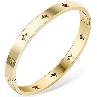 Stainless Steel Star Bangle