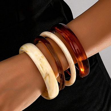 Chunky Acrylic Bangle Set