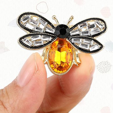 Crystal Bee Brooch Set