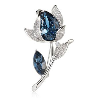 Crystal Tulip Brooch Pin