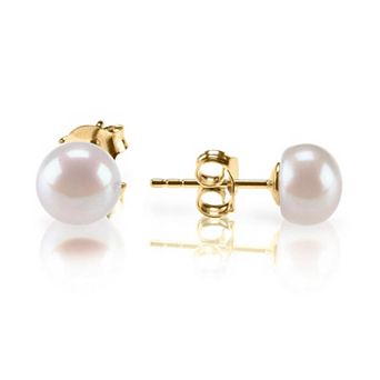 Cultured Pearl Stud Earrings