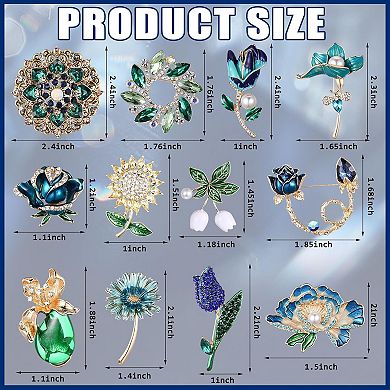 Crystal Retro Pin Collection
