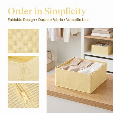 Storage Cube Fabric Storage Bin with Zipper for Shelves Closet 1 Pcs Collapsible Storage Basket