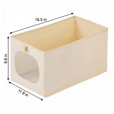Storage Cube Fabric Storage Bin with Bottom for Shelves Closet 1 Pack Collapsible Storage Basket